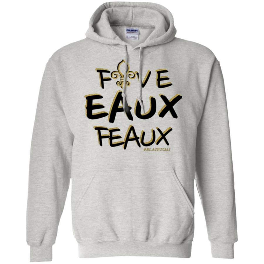 FiveEauxFeaux Black-&-Gold Pullover Hoodie