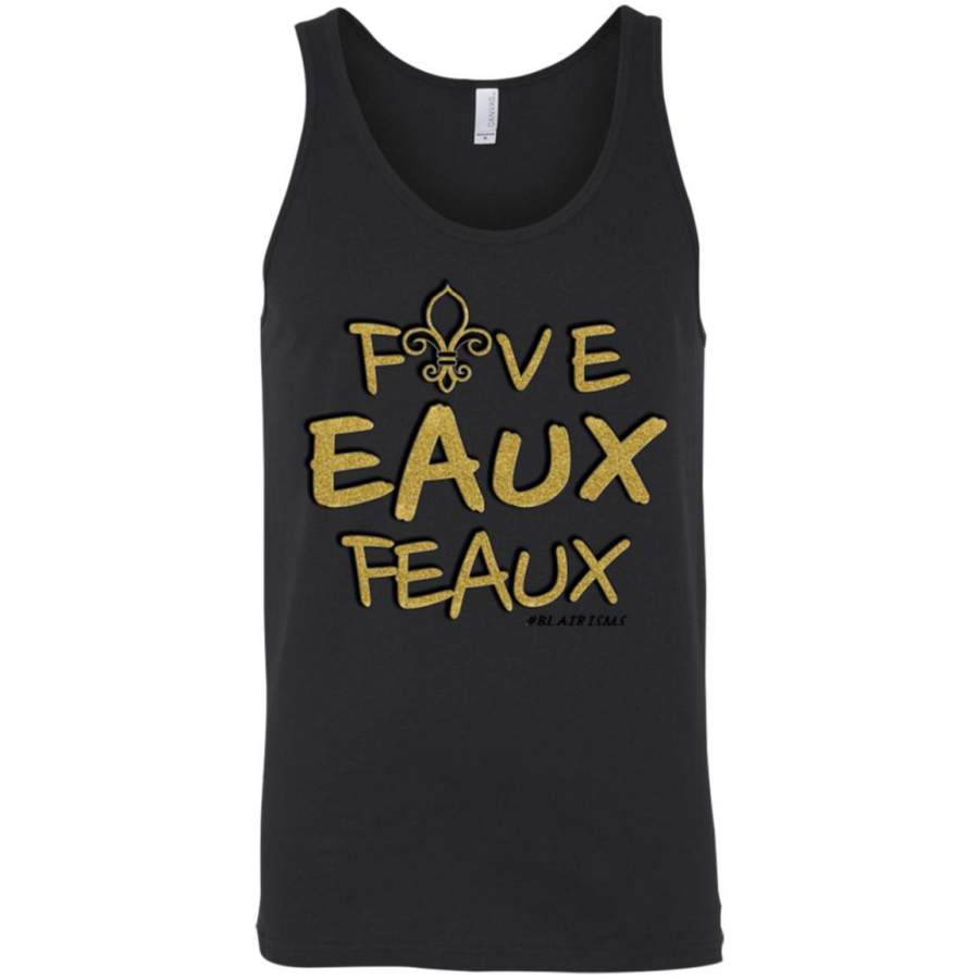 FiveEauxFeaux Gold-&-Black Unisex Tank