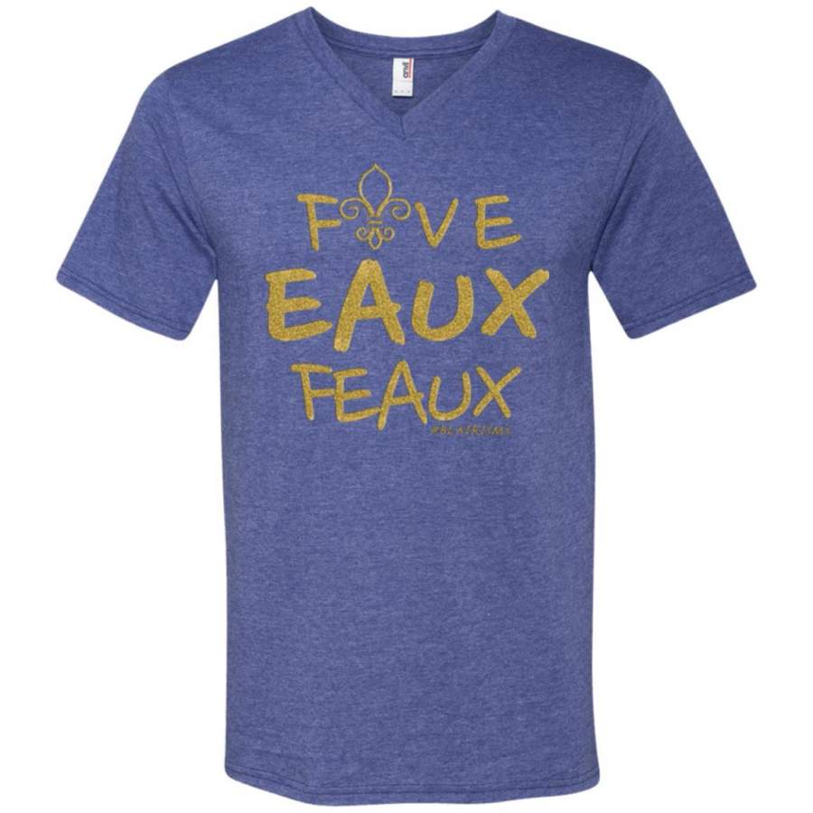 FiveEAUXFeaux GOLD Men’s V-Neck