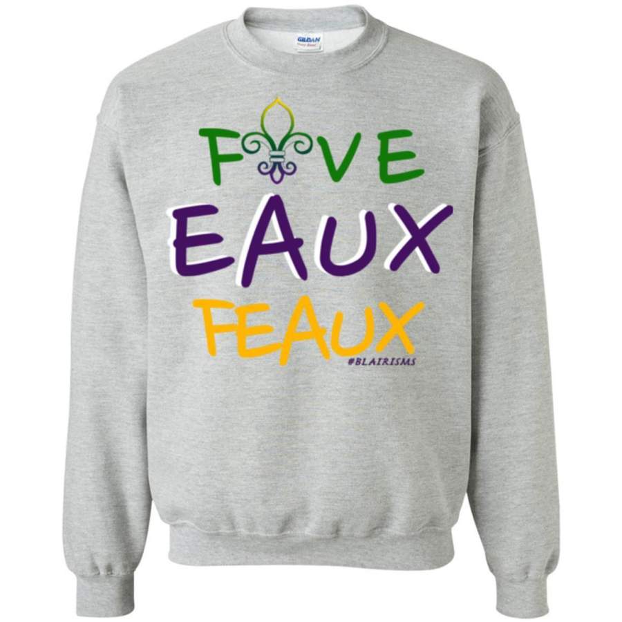 FiveEauxFeaux Mardi Gras Crewneck Pullover Sweatshirt