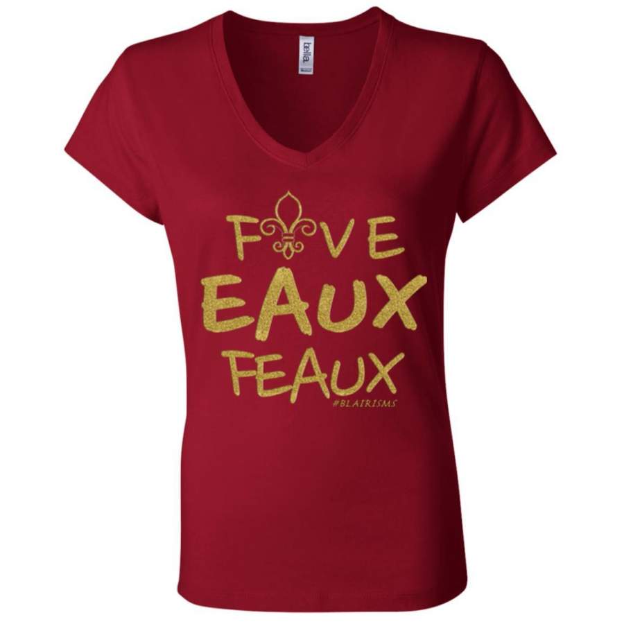 FiveEAUXFeaux GOLD Women’s V-Neck