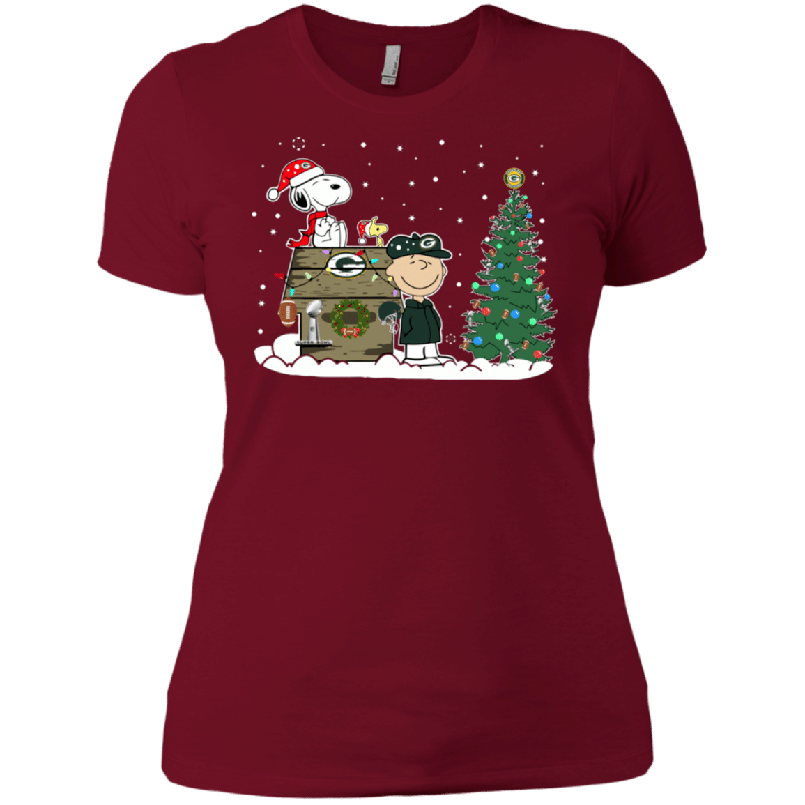 Check Out This Awesome Green Bay Packers Snoopy The Peanuts Ugly Christmas Sweater Super Bowl Women’S T-Shirt