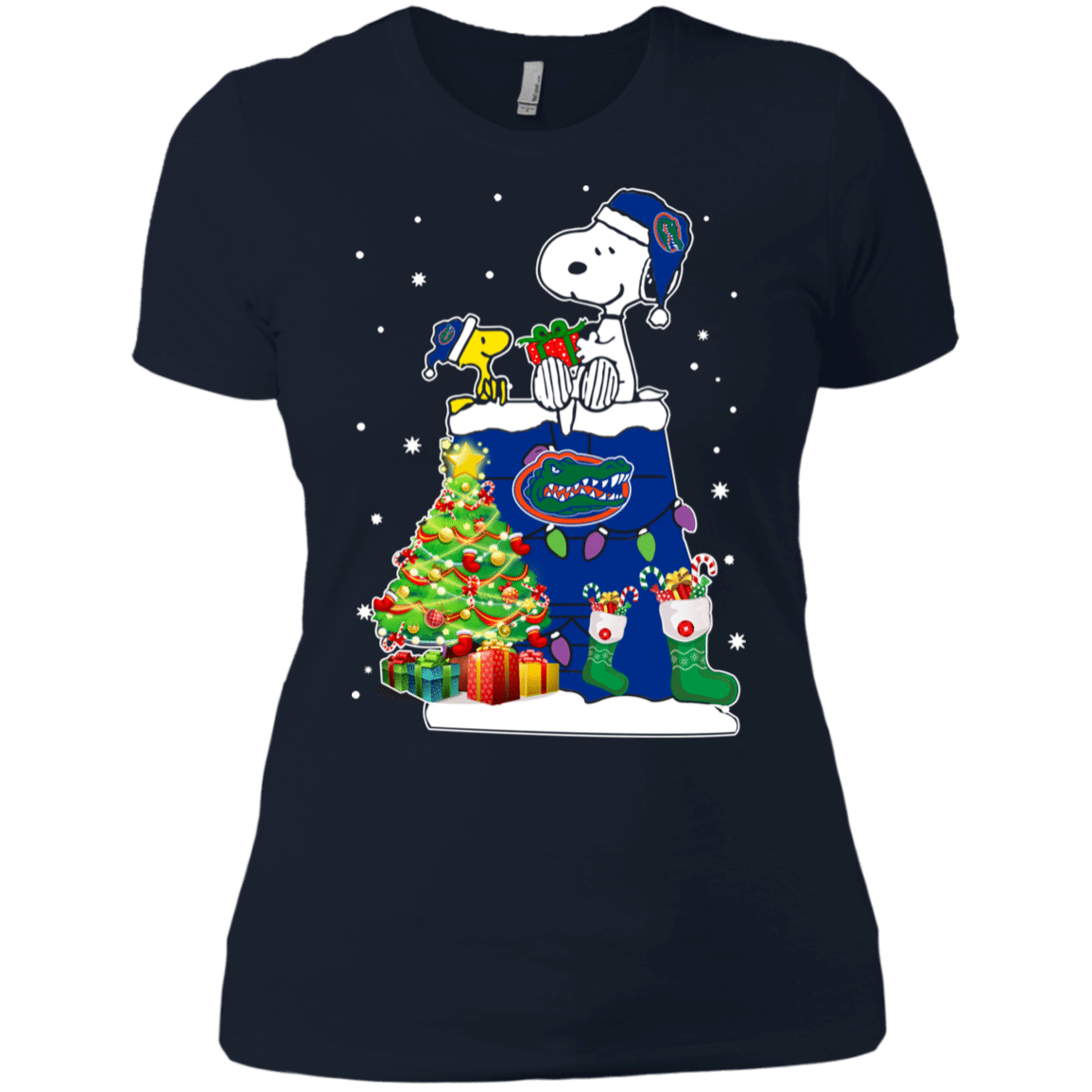 Check Out This Awesome Florida Gators Snoopy & Woodstock Christmas Shirt Ladies’ Boyfriend Shirt