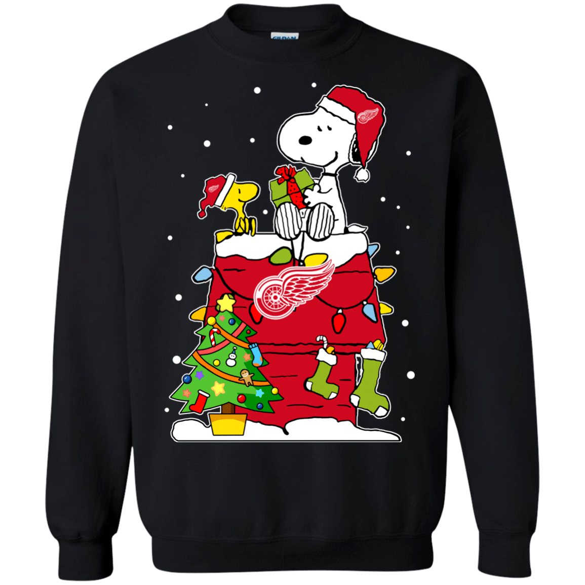 Check Out This Awesome Detroit Red Wings Snoopy Ugly Christmas Sweaters Shirts