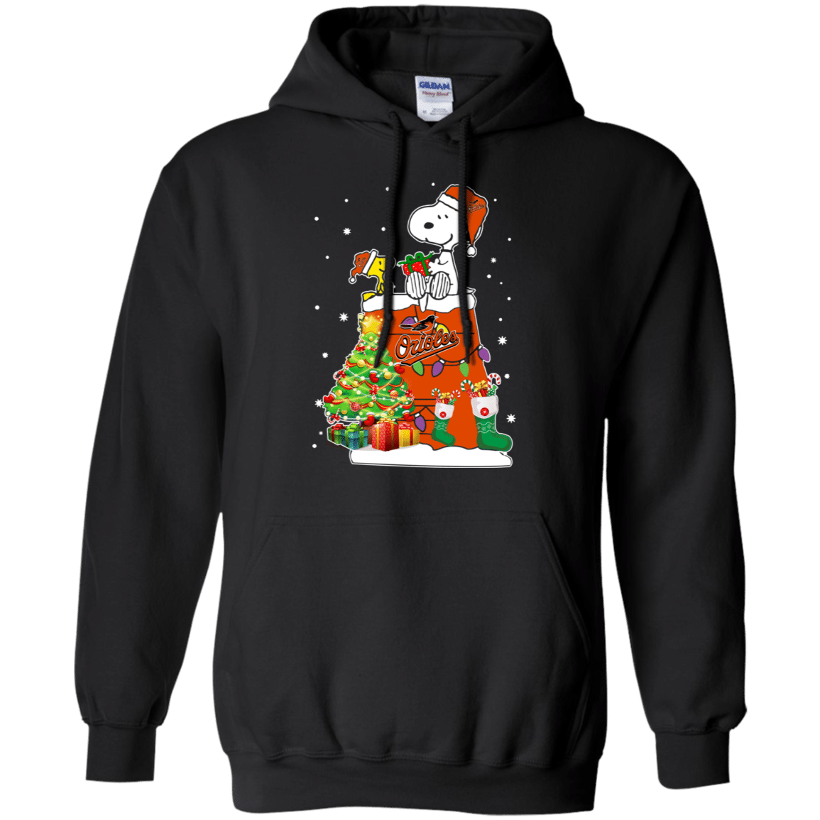 Check Out This Awesome Baltimore Orioles Snoopy & Woodstock Christmas Shirt Hoodie