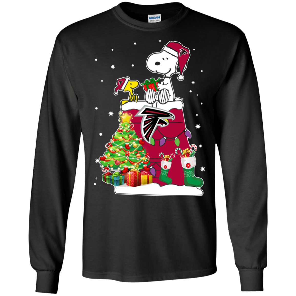 Check Out This Awesome Atlanta Falcons Snoopy & Woodstock Christmas Shirt Ultra Cotton Shirt