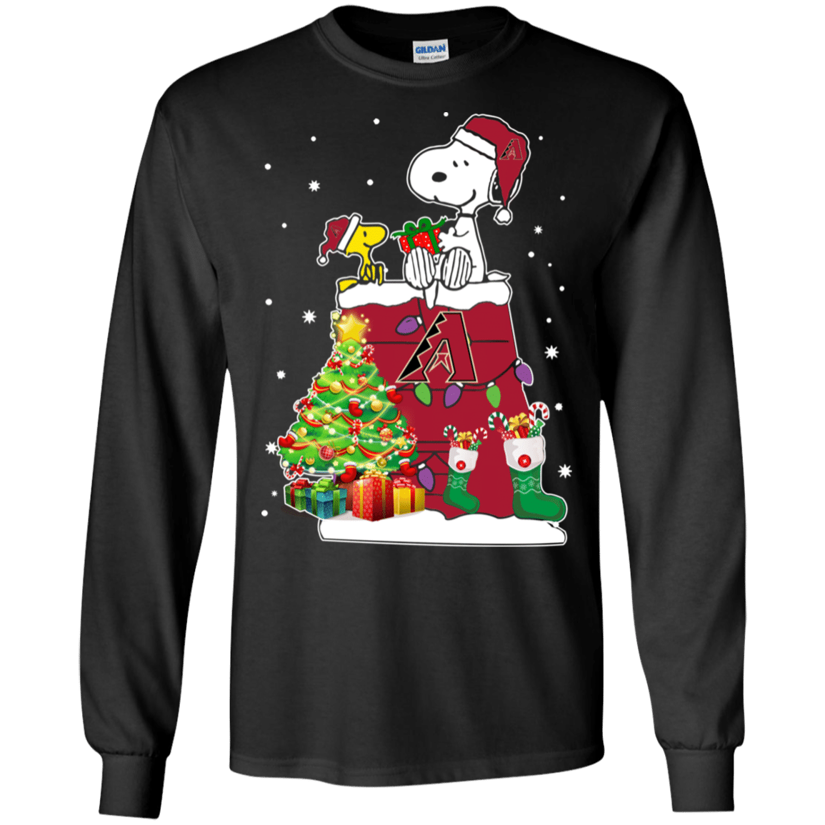 Check Out This Awesome Arizona Diamondbacks Snoopy & Woodstock Christmas Shirt Ultra Cotton Shirt