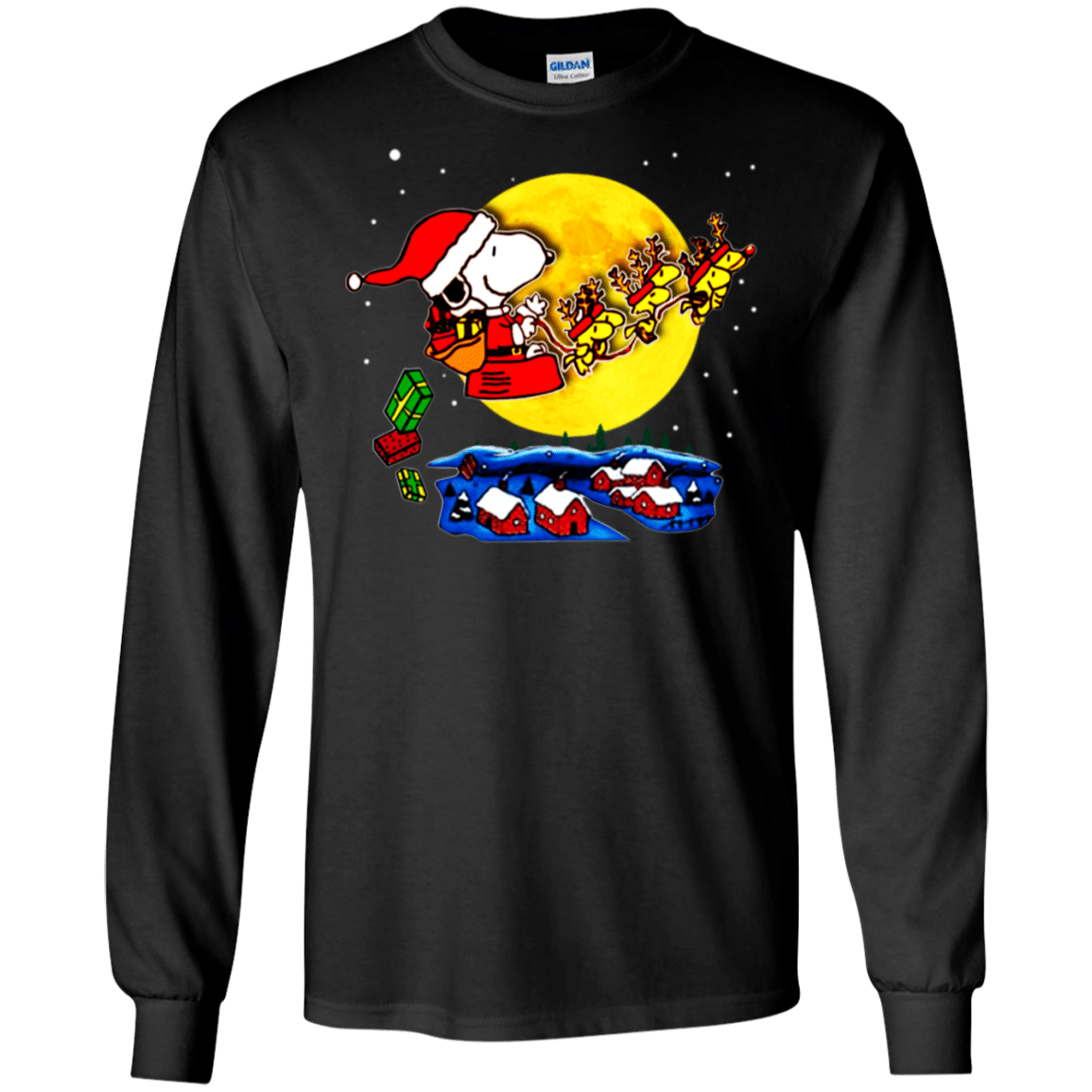 Buy Snoopy Santa Claus Christmas The Peanuts Movie Ls Cotton T-Shirt