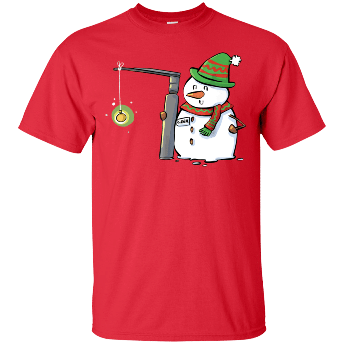 Buy Snowman With A Miller 2 Anesthesia Christmas T-Shirt