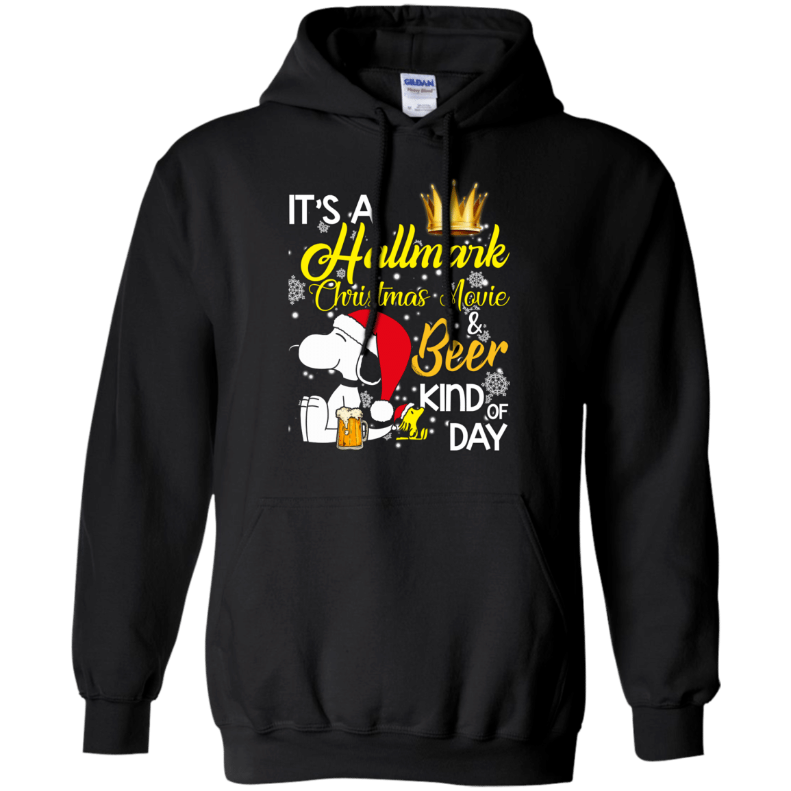 Buy Snoopy And Woodstock It’S A Hallmark Christmas Movie Beer Hoodie