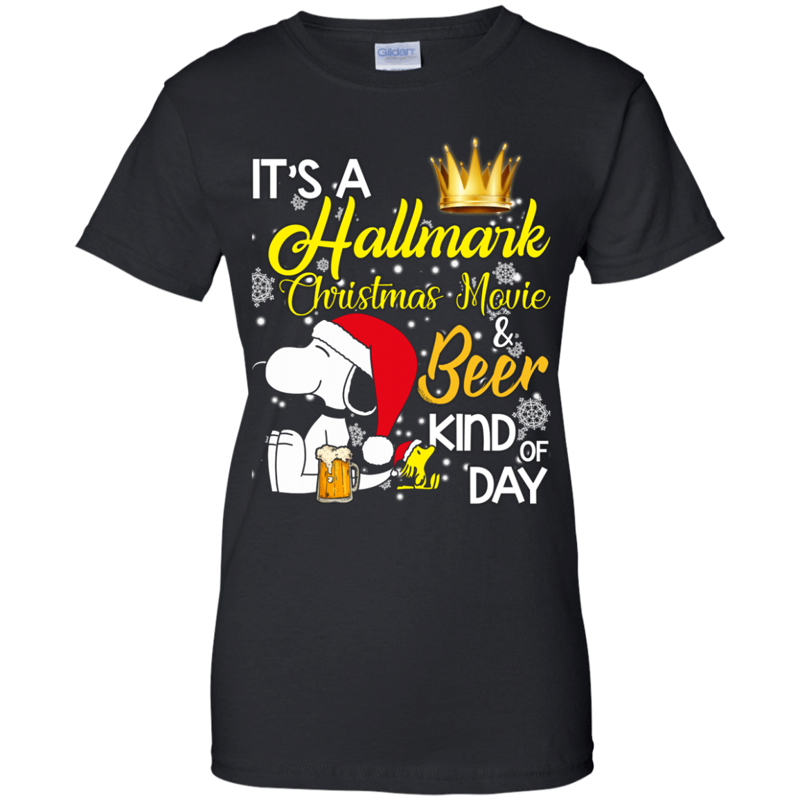 Buy Snoopy And Woodstock It’S A Hallmark Christmas Movie Beer Ladies’ T-Shirt