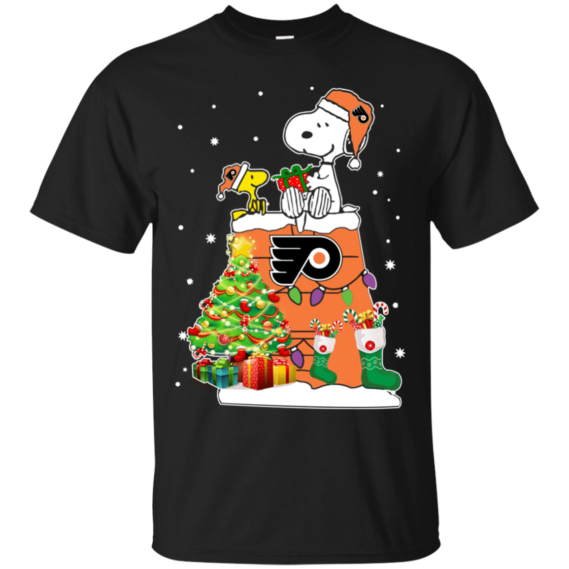 Buy Philadelphia Flyers Snoopy & Woodstock Christmas Shirt Cotton Shirt