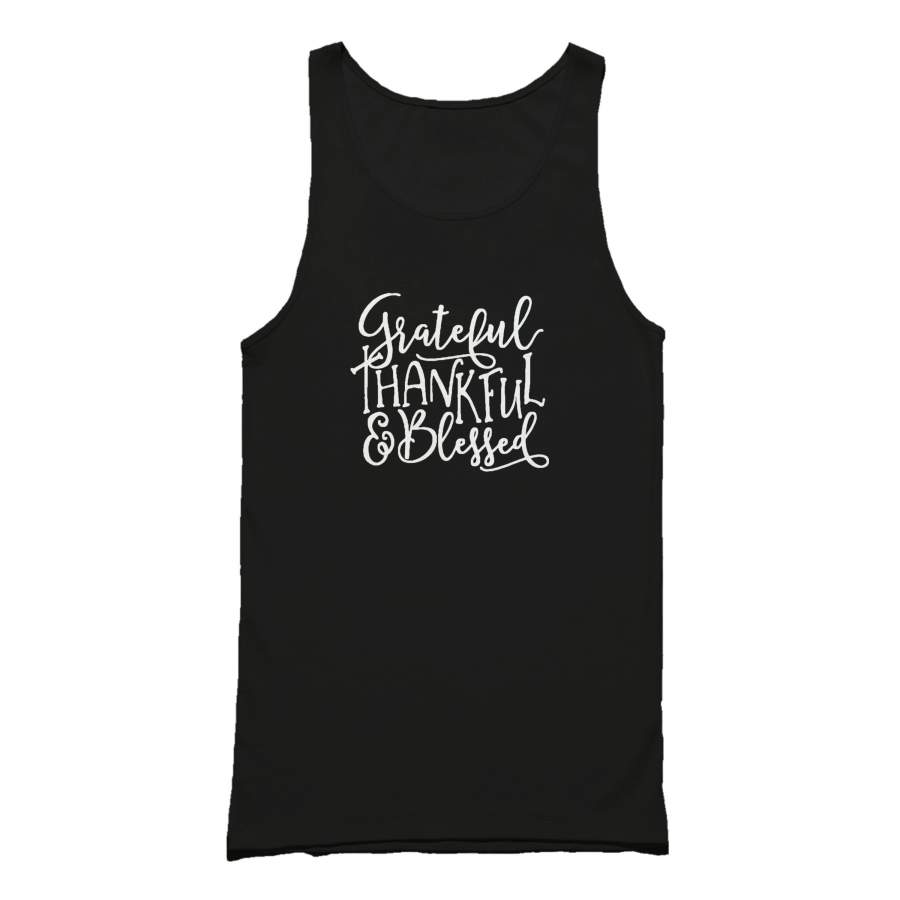 Grateful Thankful Blessed Fall Womans Graphic Tank Top