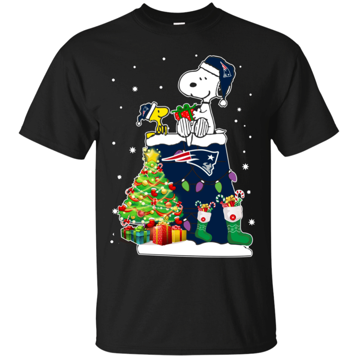 Buy New England Patriots Snoopy & Woodstock Christmas Shirt Cotton Shirt