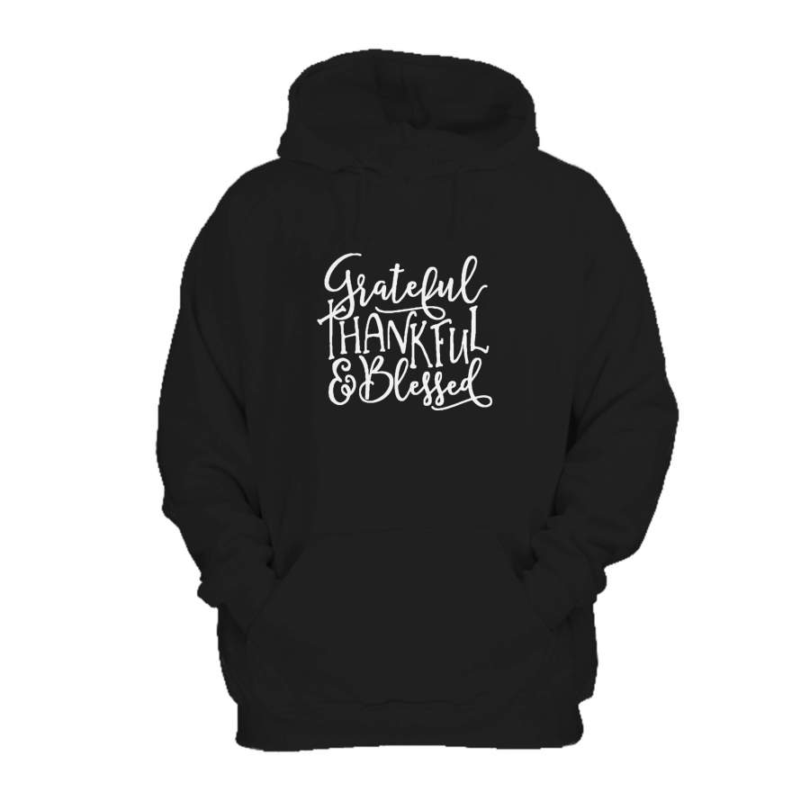 Grateful Thankful Blessed Fall Womans Graphic Hoodie