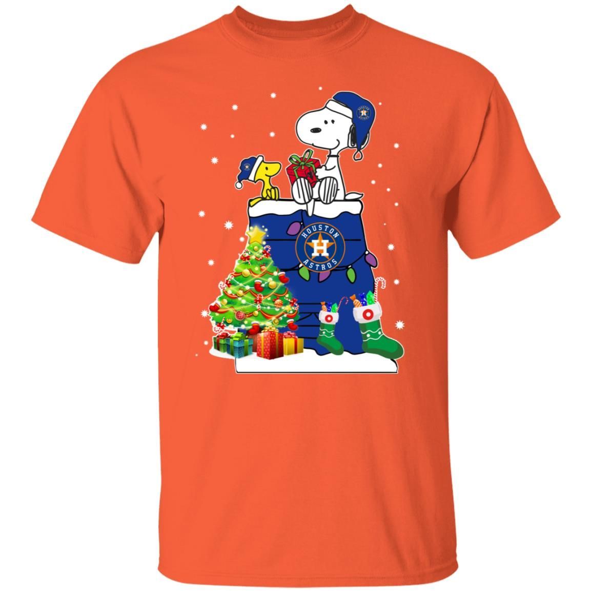 Houston Astros Snoopy And Woodstock Christmas Shirt