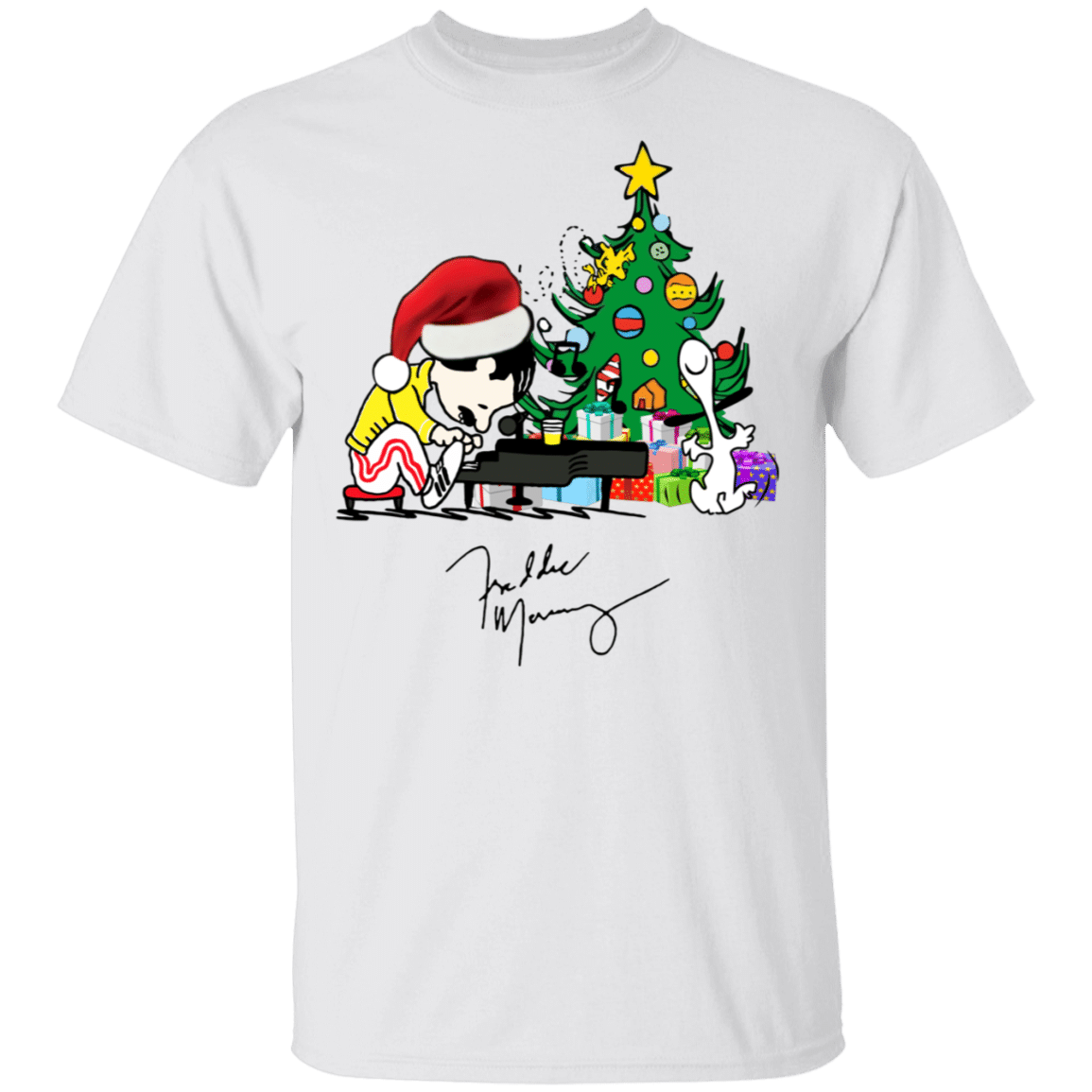 Freddie Mercury Playing Piano Christmas Sweatshirt