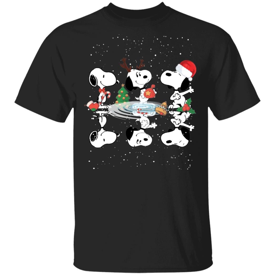 Christmas Peanuts Snoopy Water Reflection Shirt