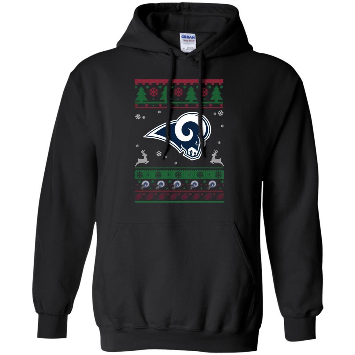 Los Angeles Rams Logo Football Teams Ugly Christmas Sweater Men Pullover Hoodie