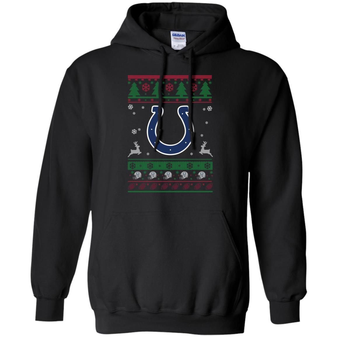 Indianapolis Colts Logo Football Teams Ugly Christmas Sweater Men Pullover Hoodie