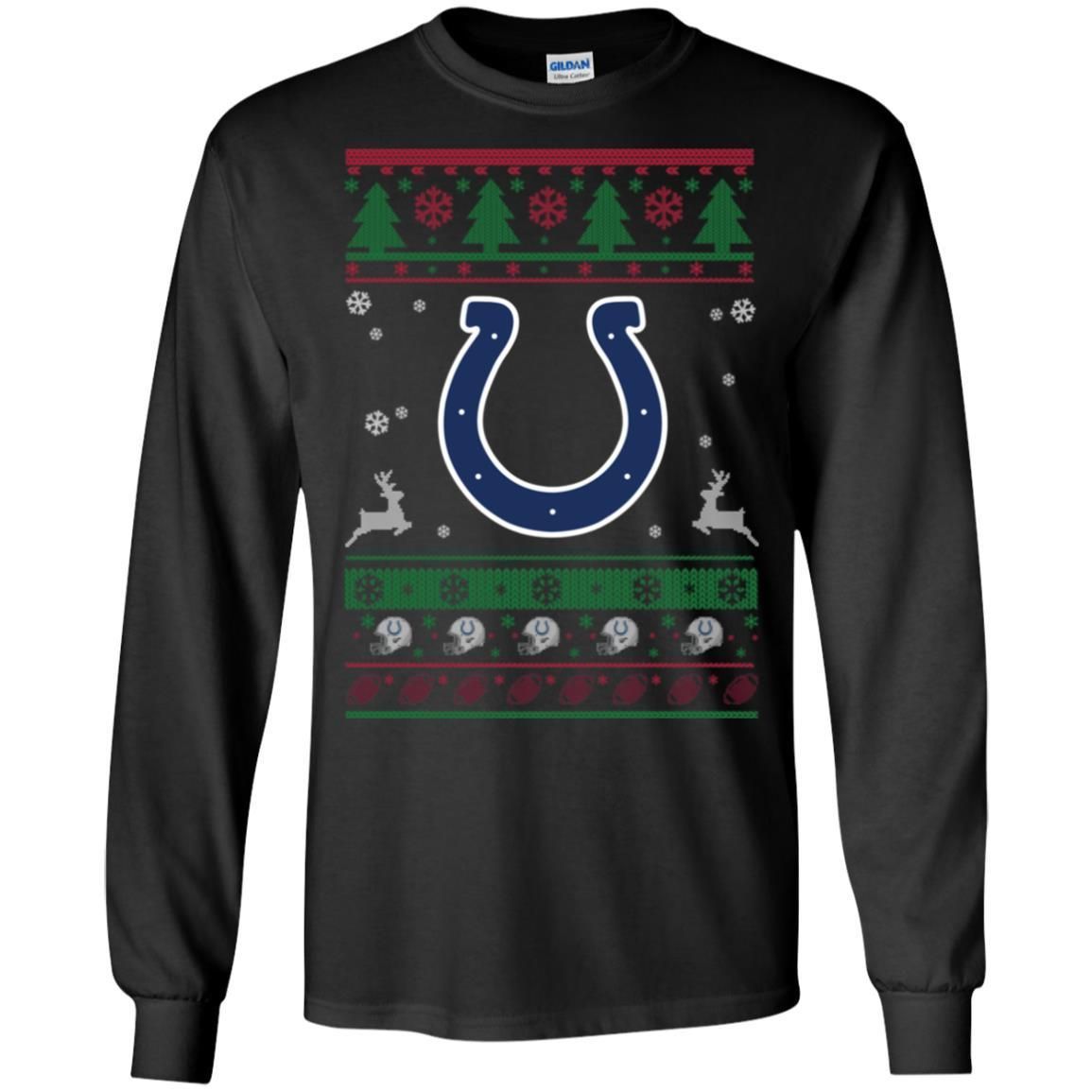 Indianapolis Colts Logo Football Teams Ugly Christmas Sweater Men Long Sleeve Shirt