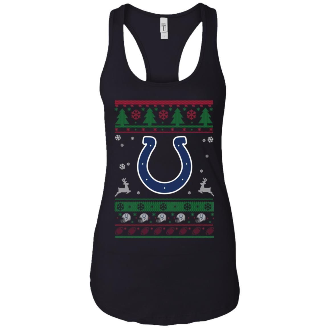 Indianapolis Colts Logo Football Teams Ugly Christmas Sweater Women Tank