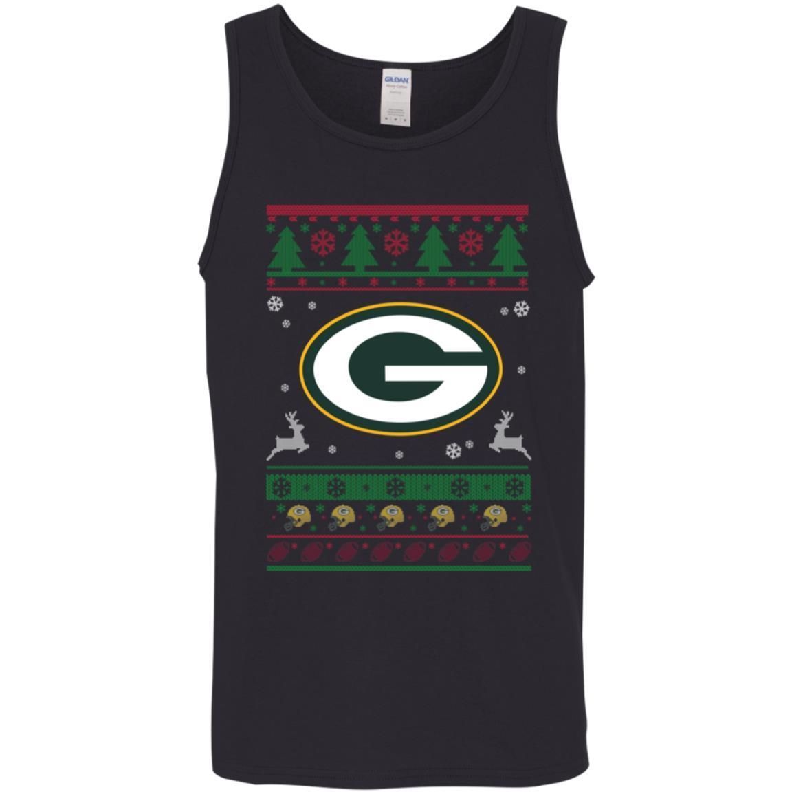 Green Bay Packers Logo Football Teams Ugly Christmas Sweater Men Tank Top