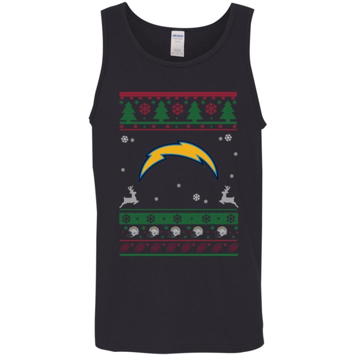 Los Angeles Chargers Logo Football Teams Ugly Christmas Sweater Men Tank Top