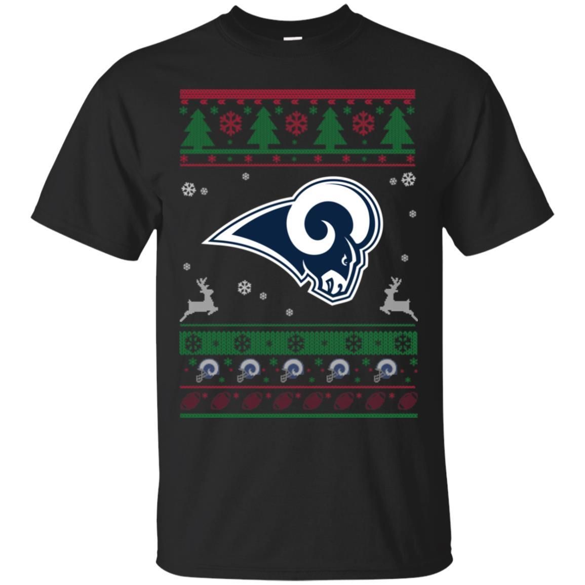 Los Angeles Rams Logo Football Teams Ugly Christmas Sweater Men T-Shirt