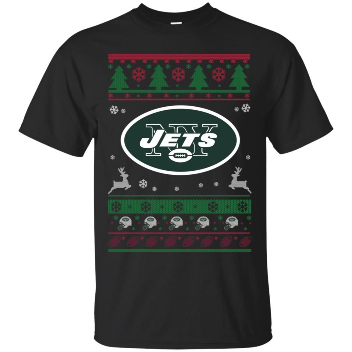 New York Jets Logo Football Teams Ugly Christmas Sweater Men T-Shirt