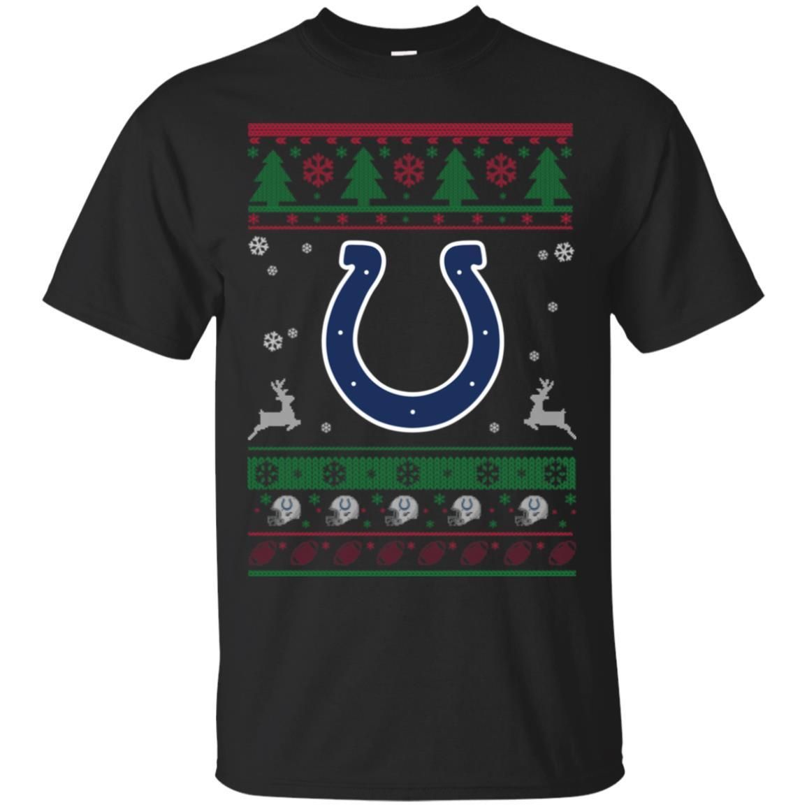 Indianapolis Colts Logo Football Teams Ugly Christmas Sweater Men T-Shirt