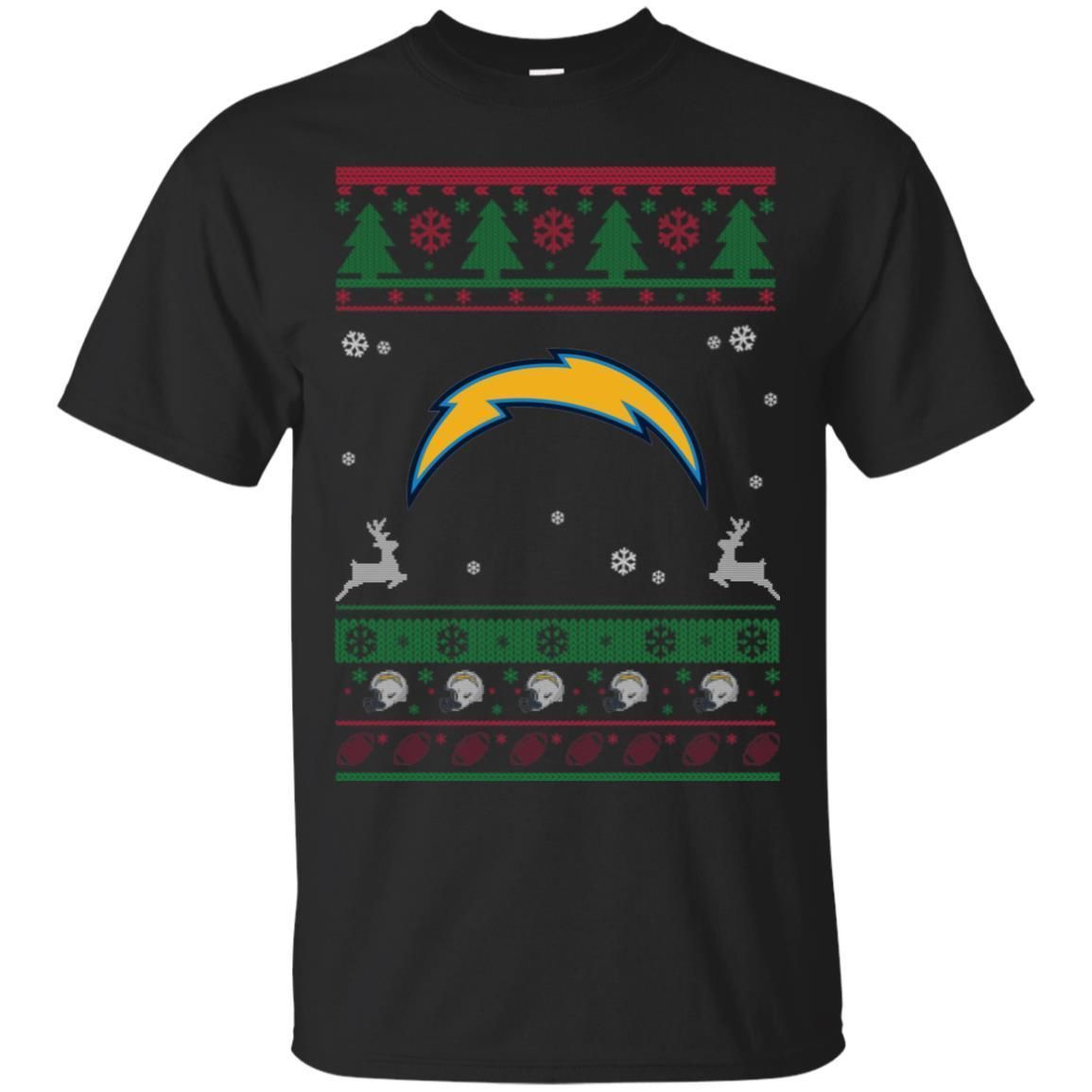 Los Angeles Chargers Logo Football Teams Ugly Christmas Sweater Men T-Shirt