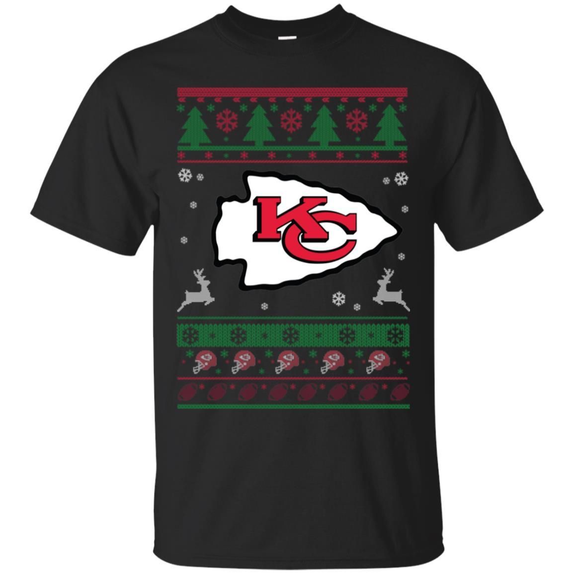 Kansas City Chiefs Logo Football Teams Ugly Christmas Sweater Men T-Shirt