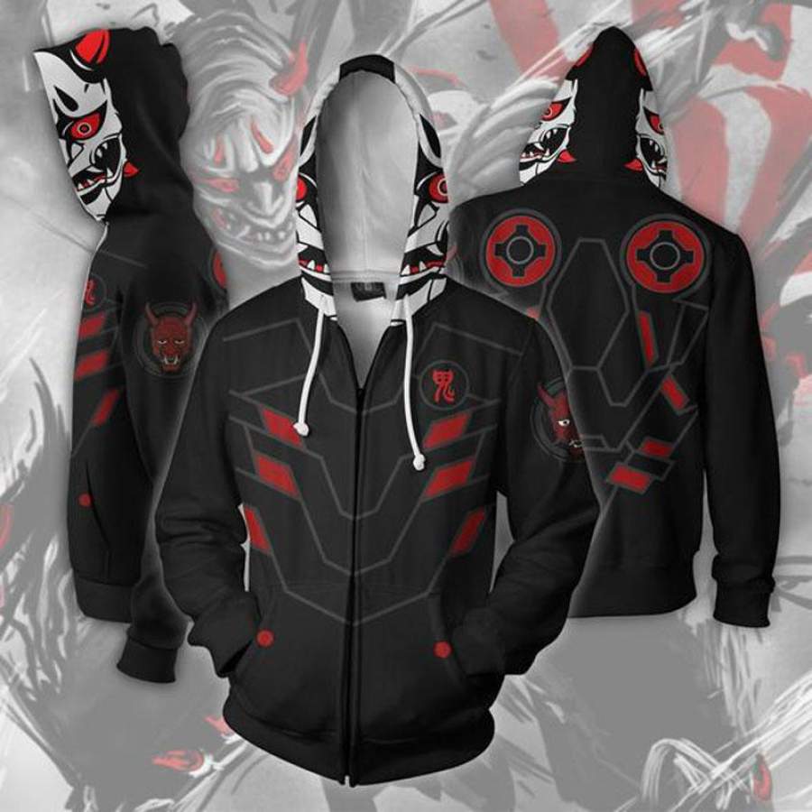 Overwatch Evil Ghost Zip Up Hoodie MZH510