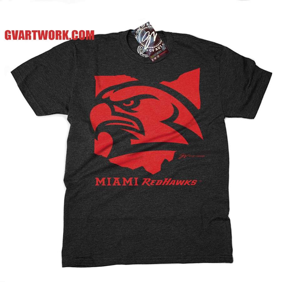 Miami RedHawks Ohio T shirt Black