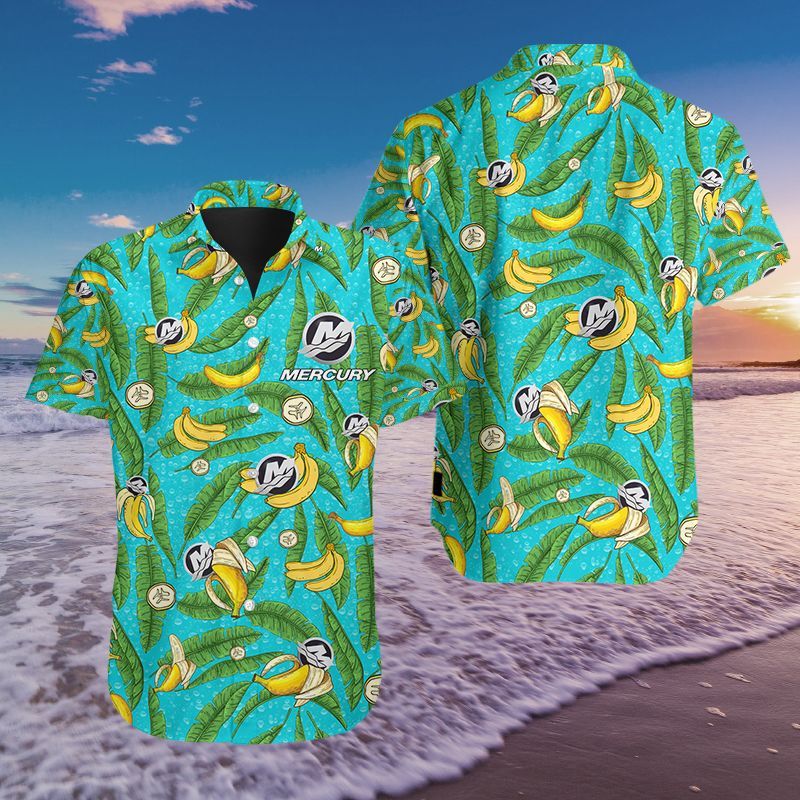 3D All Over Printed Mercury Marine BDA-NH HAWAIIAN Shirts Ver 1 (Green)