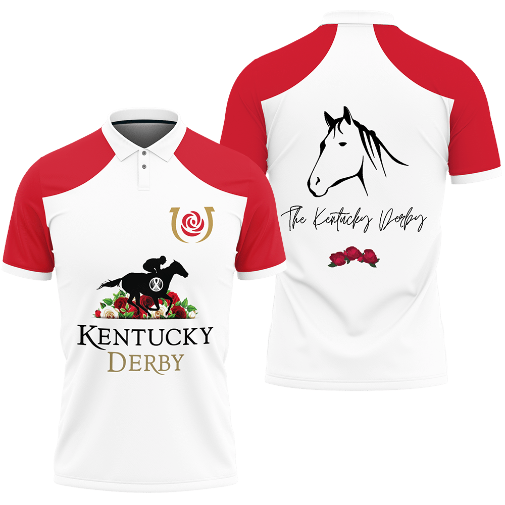 3D Printed Kentucky Derby NQP-HT Polo Shirt Ver 1 (Red)