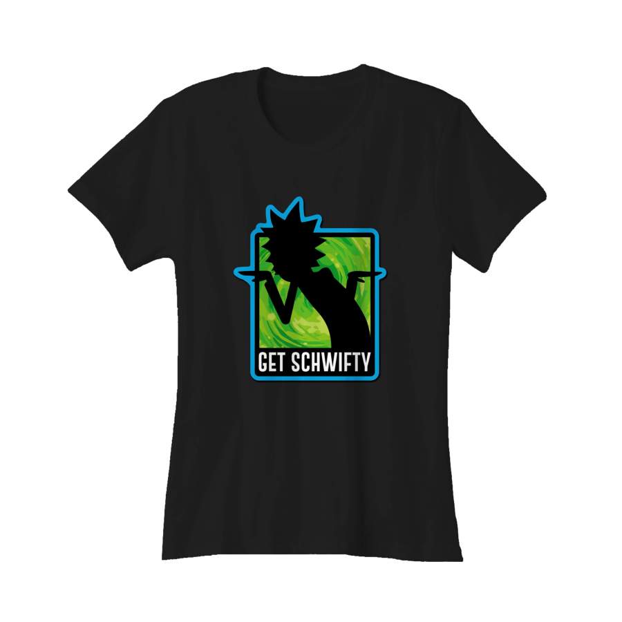 Rick And Morty Get Schwifty Pickle Rick Tiny Rick Women’s T-Shirt