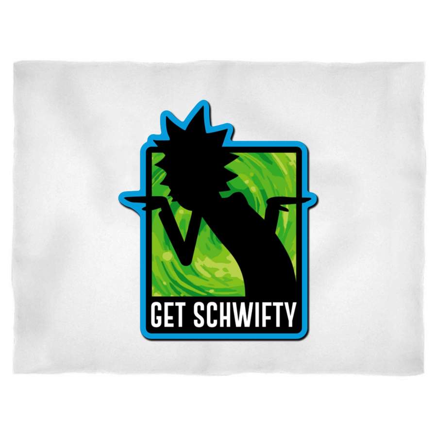 Rick And Morty Get Schwifty Pickle Rick Tiny Rick Blanket