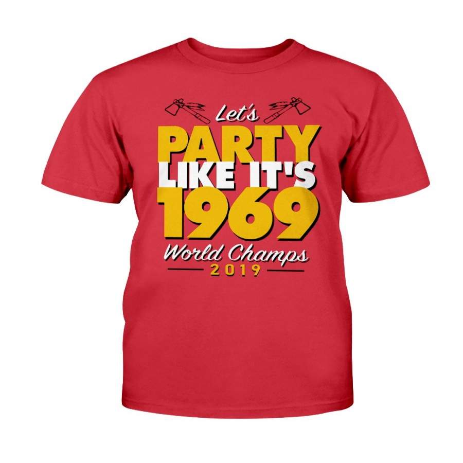 Kansas City Football Fans. Let’s Party Like It’s 1969 Red T-Shirt