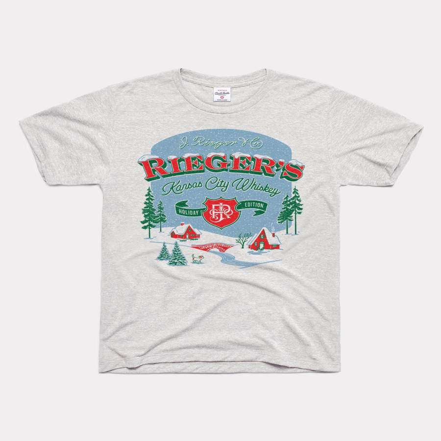 J. Rieger & Co. Vintage Kansas City Holiday Edition Ash Grey T-Shirt