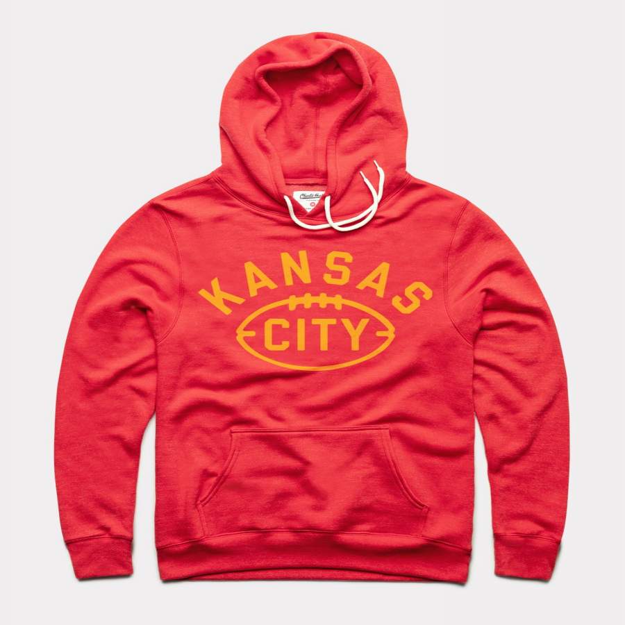 Kansas City Football Vintage Red Arrowhead Hoodie Sweatshirt