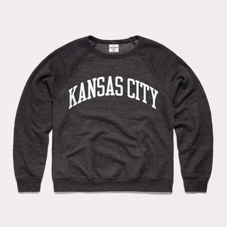 Black & White Kansas City Arch Vintage Crewneck Sweatshirt