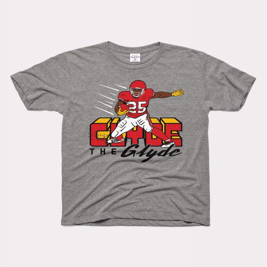 Clyde “The Glyde” Edwards-Helaire Vintage Kansas City Grey T-Shirt