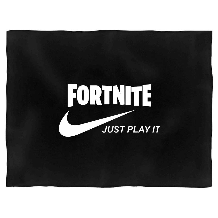 Fortnite Just Play It Run Dmc Logo Blanket