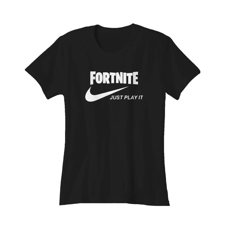 Fortnite Just Play It Run Dmc Logo Women’s T-Shirt