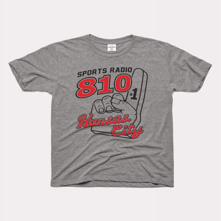 810 Sports Radio Kansas City Vintage Grey T-Shirt