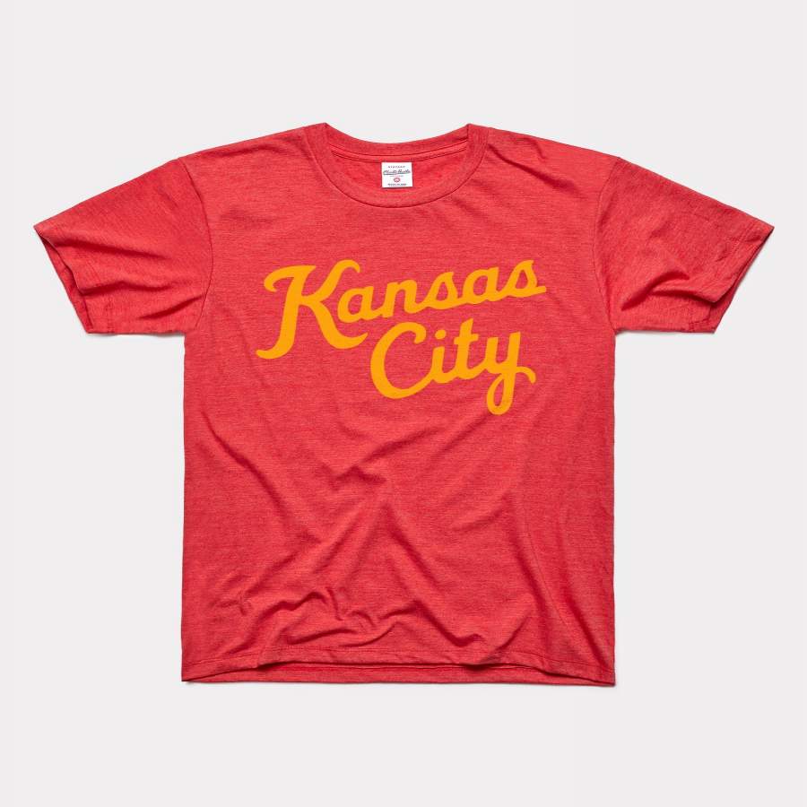 Heather Red Kansas City Script T-Shirt