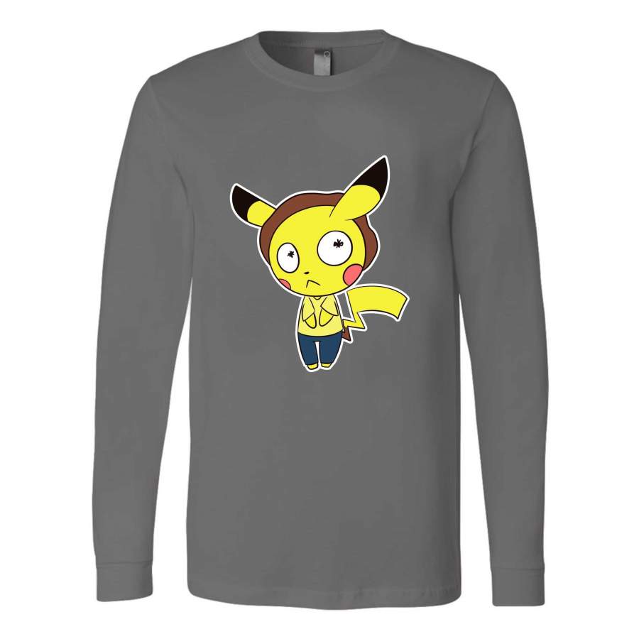 Morty Chu Rick And Morty Pikachu Pokemon Long Sleeve T-Shirt