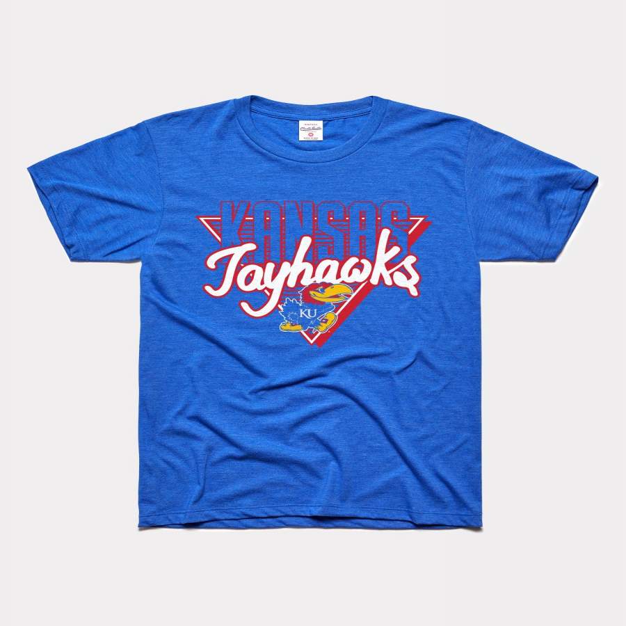 Kansas Jayhawks Royal Blue 90s Throwback T-Shirt